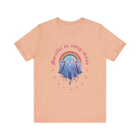 Bootiful in Every Color - Vibrant Rainbow Ghost Tee - Fun Casual T-shirt, Ghost Lovers Apparel, LGBTQ+ Pride Shirt, Halloween Costume Top, Colorful Graphic Tee