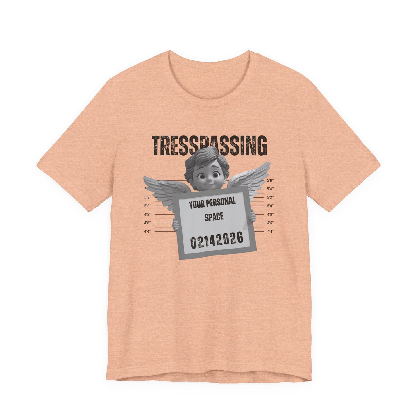 TRESPASSING:  (Mugshot Angel Design) - Valentine's Tee