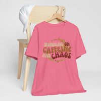 Funny Coffee Lovers Tee, Caffeine Chaos Shirt, Gift for Coffee Addict, Unisex Graphic Tee, Casual Wear, Birthday Present