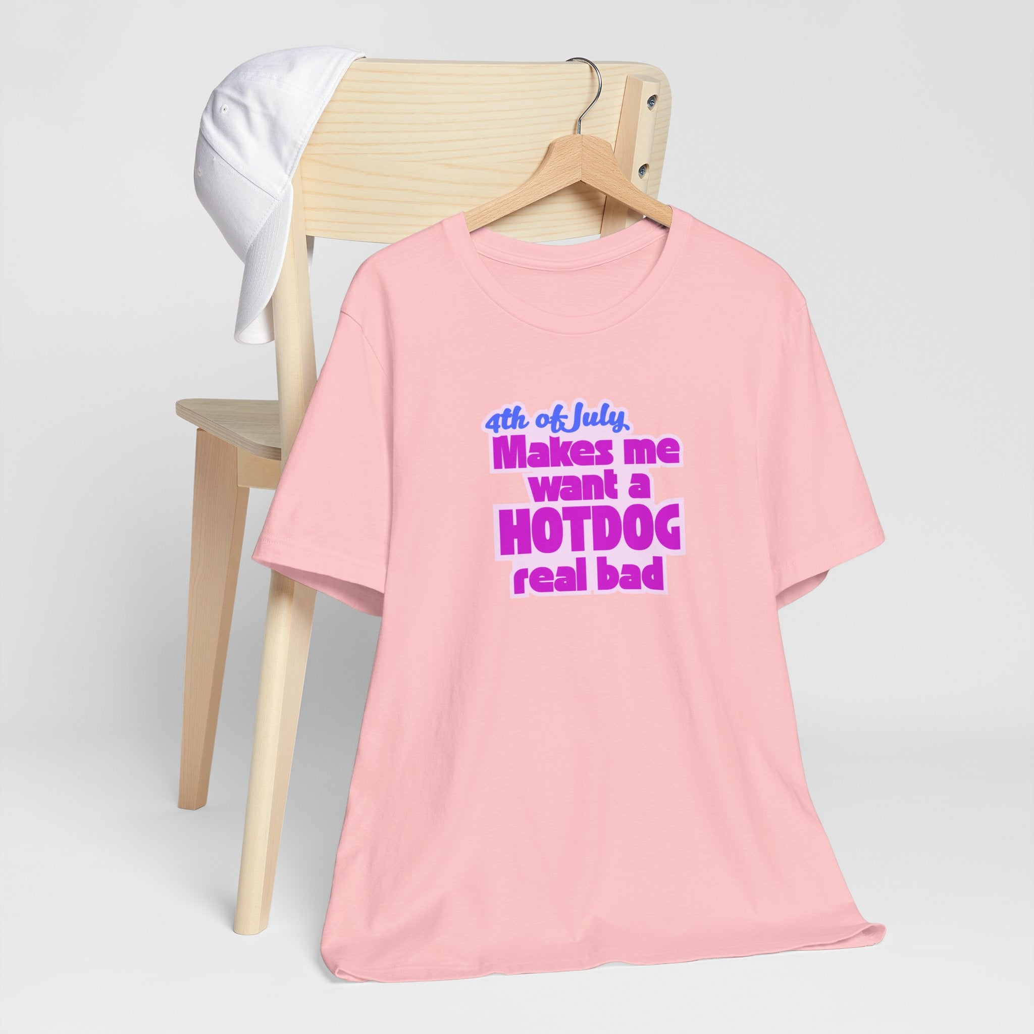 4th of July Hotdog Tee, Funny BBQ Shirt, Summer Celebration Outfit, Independence Day Gift, Casual Everyday Wear