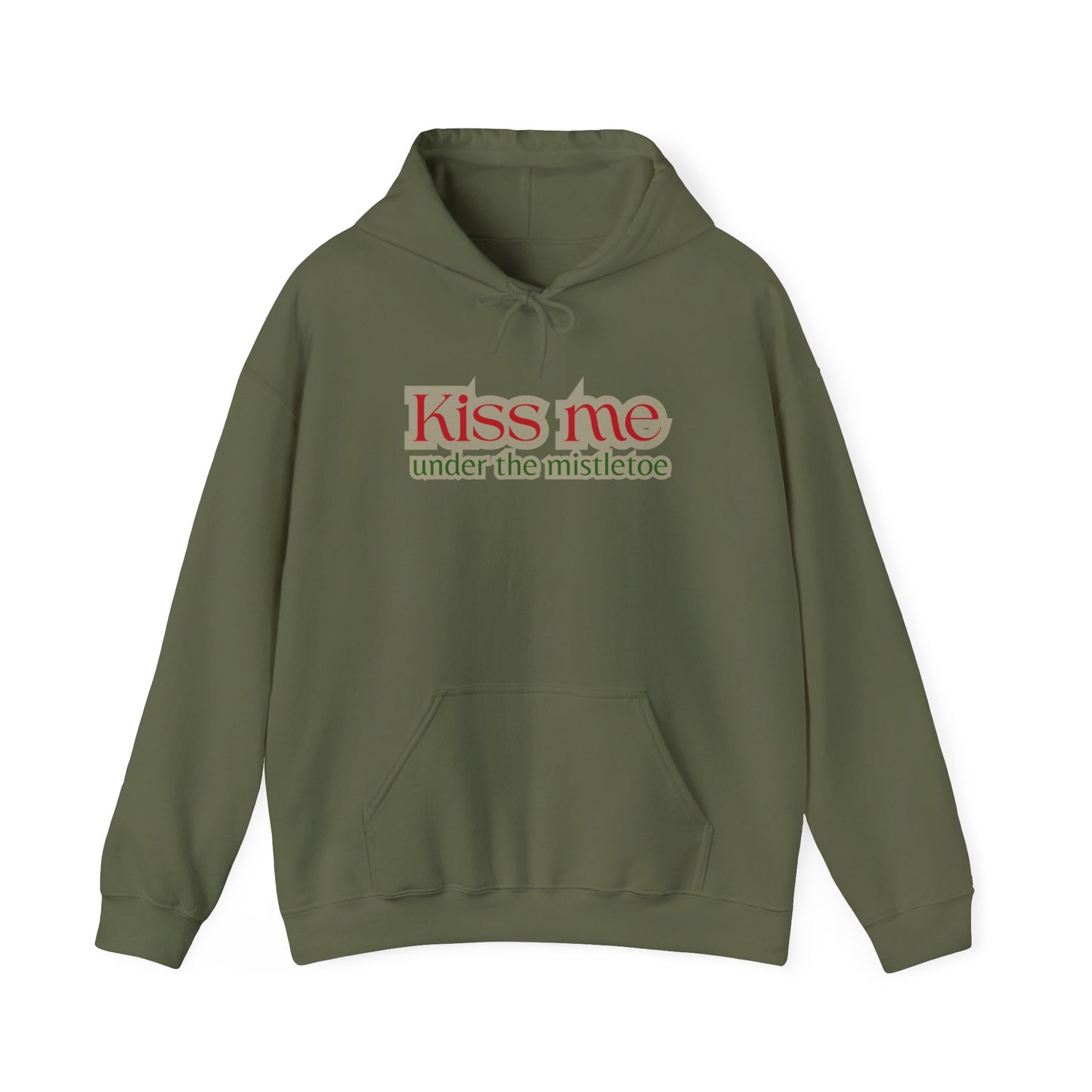 Kiss Me Under the Mistletoe Hoodie — Christmas Holiday Romantic Sweatshirt