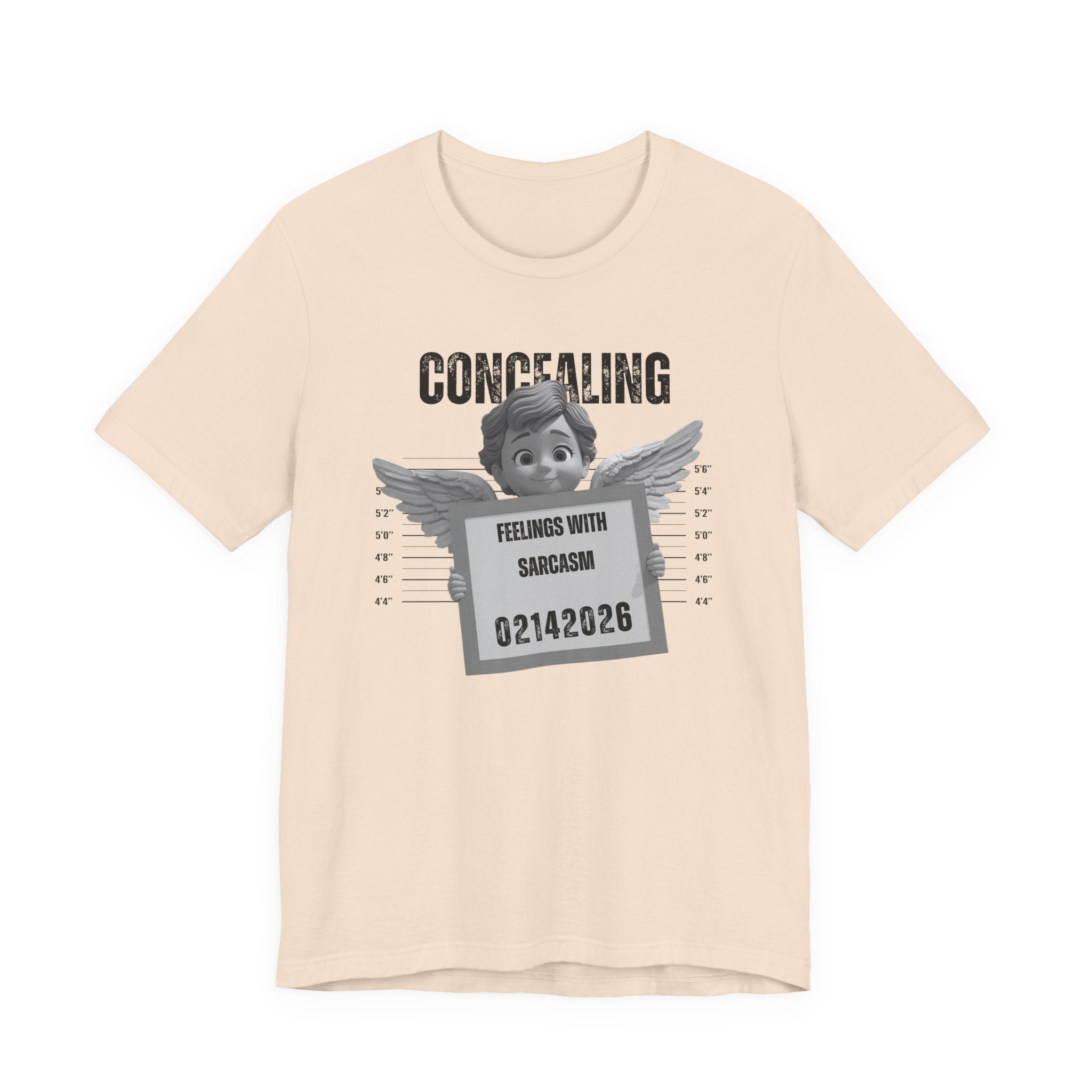 Concealing Feelings With Sarcasm Mugshot - Valentines/Galentines Tee