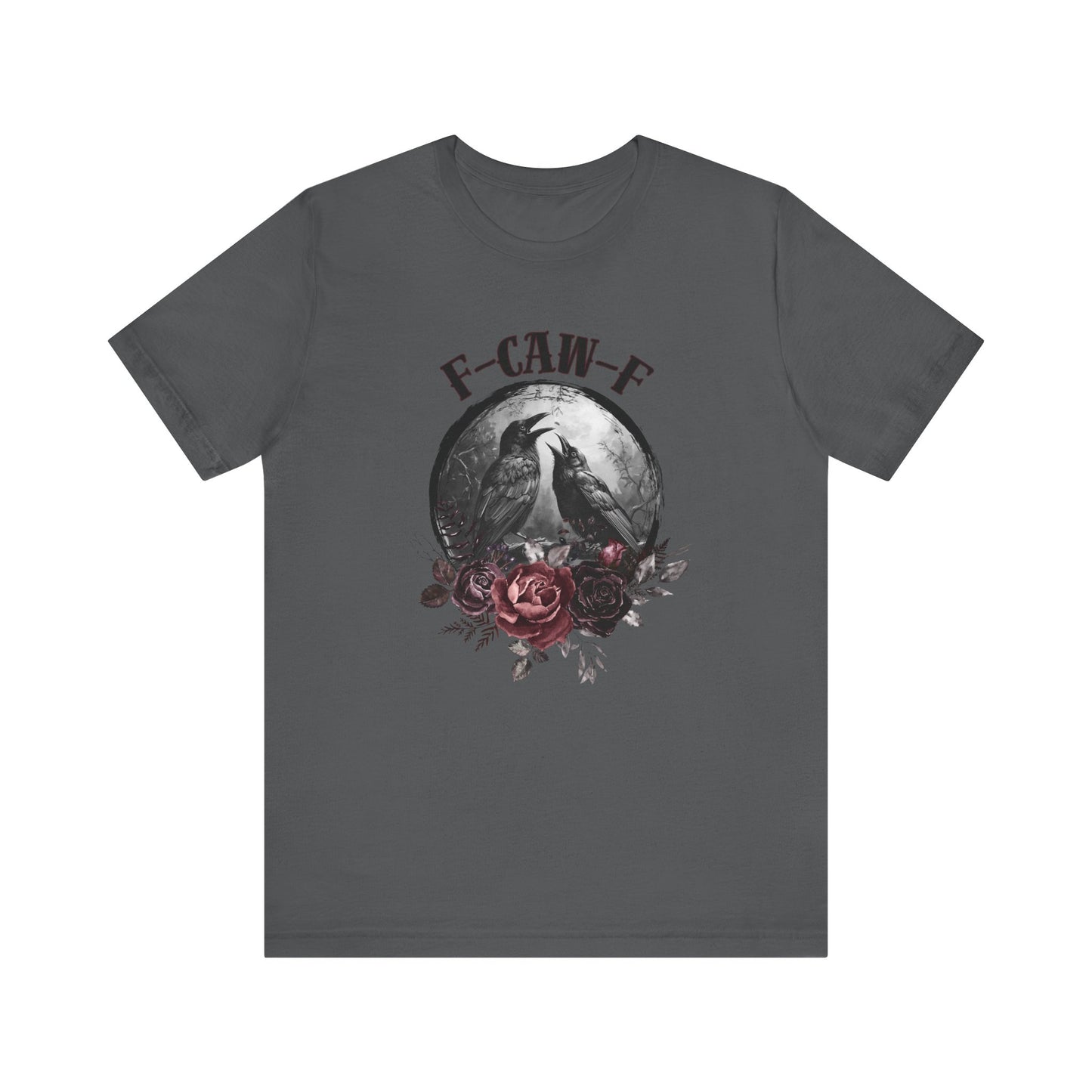 F-Caw-F Crow and Rose Tee, Graphic Tee