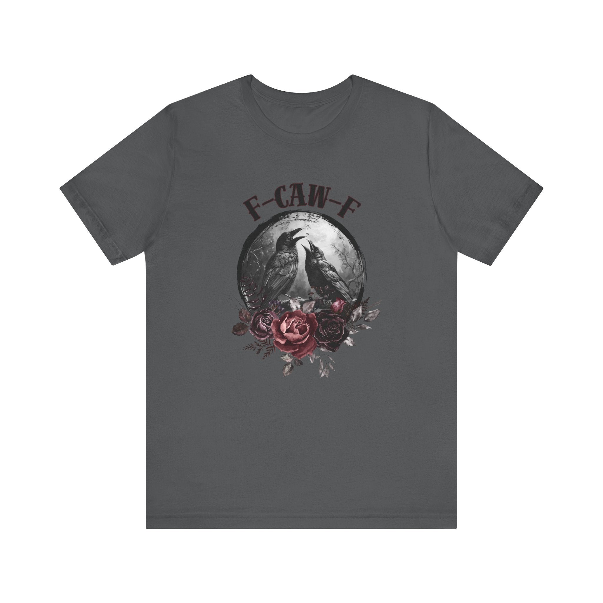 F-Caw-F Crow and Rose Tee, Graphic Tee