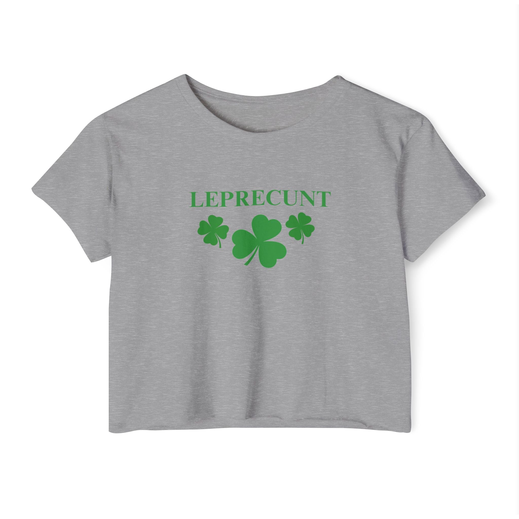 Leprec*nt Cropped Tee — Funny St. Patrick’s Day Festival Crop Top