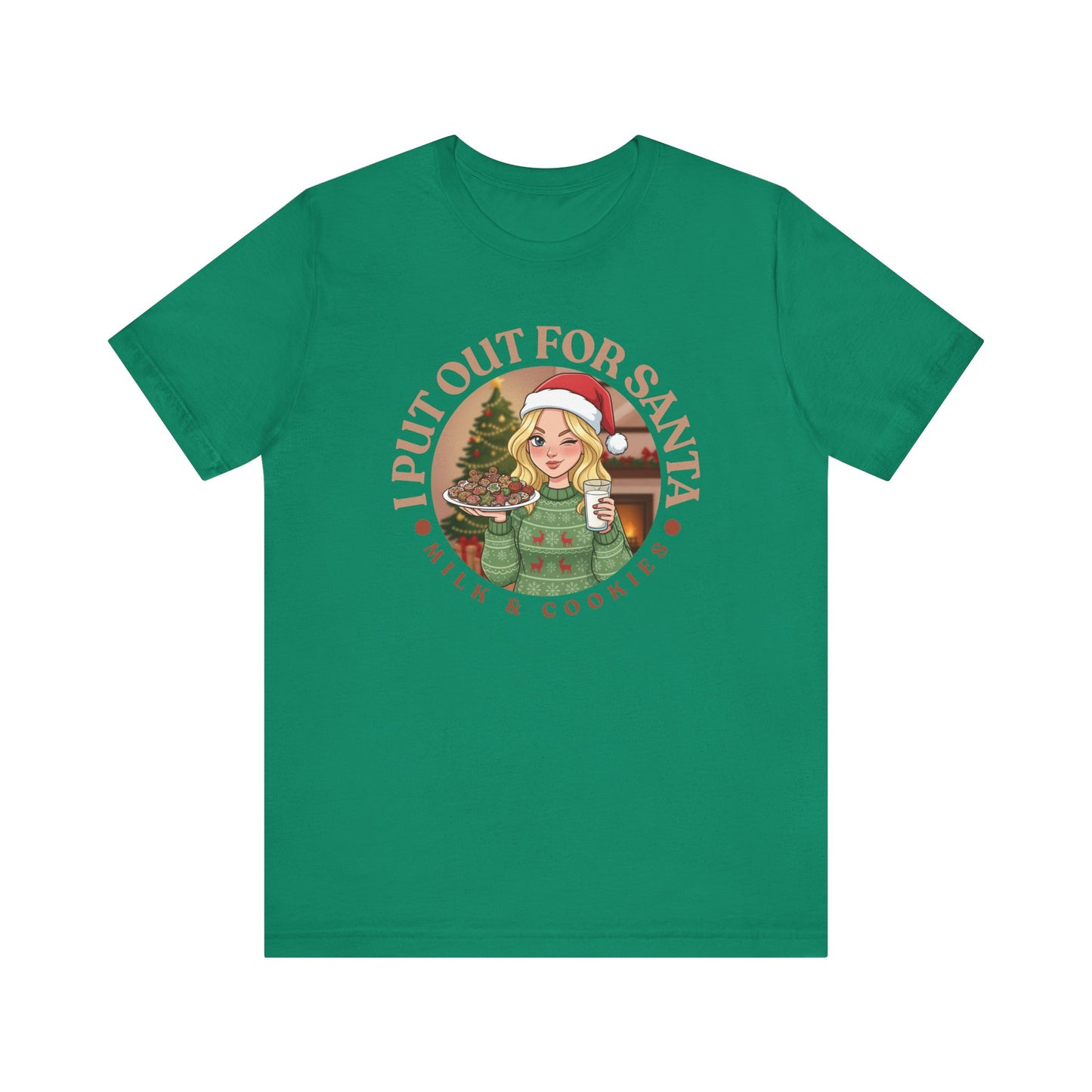 Festive Holiday Tee - "I Put Out for Santa" Christmas Shirt V2