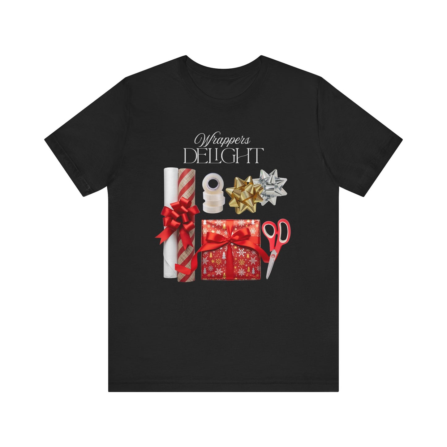 Wrappers Delight, Festive Gift Wrap Tee, Holiday Gift Shirt, Christmas Apparel, Holiday T-Shirt, Seasonal Celebration Wear, Merry Christmas Tee