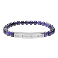 Make Today Your Bitch  Bracelet — Personalized Bar Bead Bracelet ("Make Today Your Bitch")