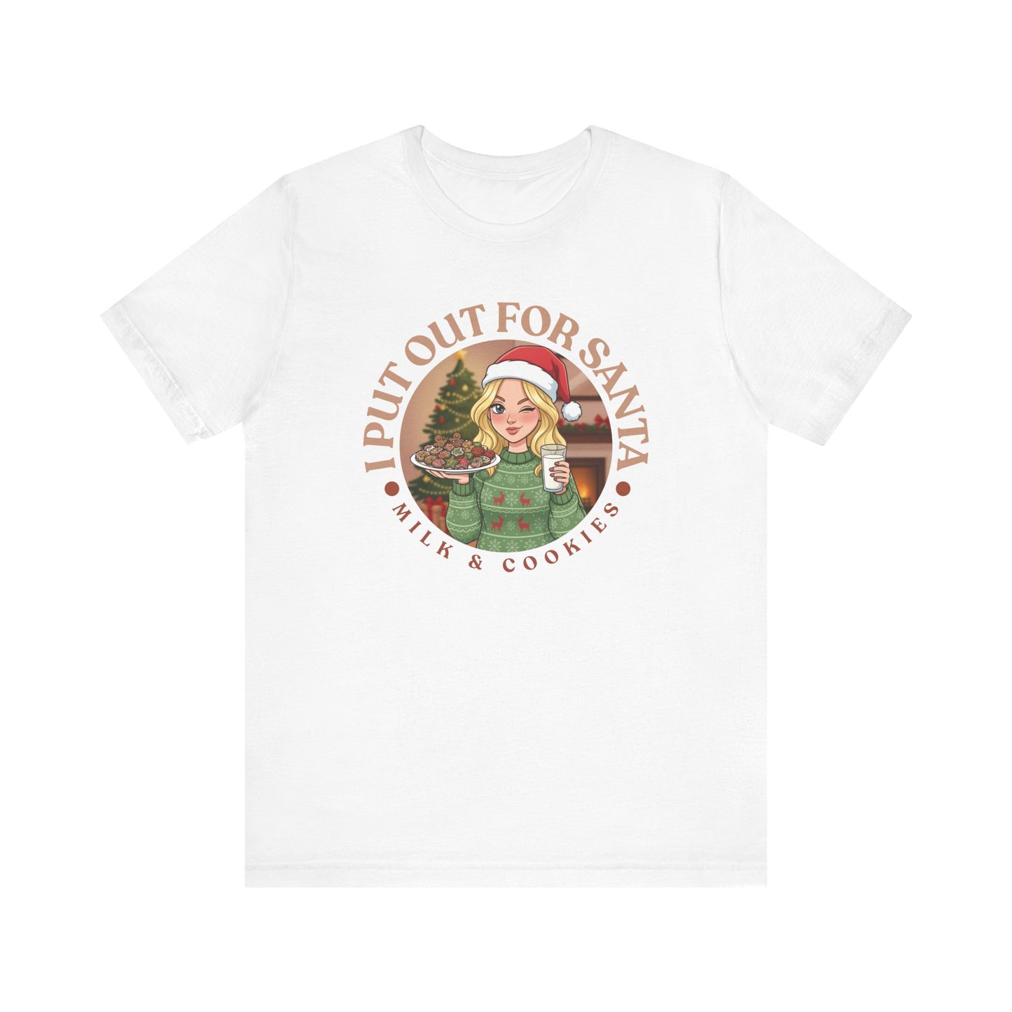 Festive Holiday Tee - "I Put Out for Santa" Christmas Shirt V2