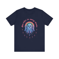 Bootiful in Every Color - Vibrant Rainbow Ghost Tee - Fun Casual T-shirt, Ghost Lovers Apparel, LGBTQ+ Pride Shirt, Halloween Costume Top, Colorful Graphic Tee