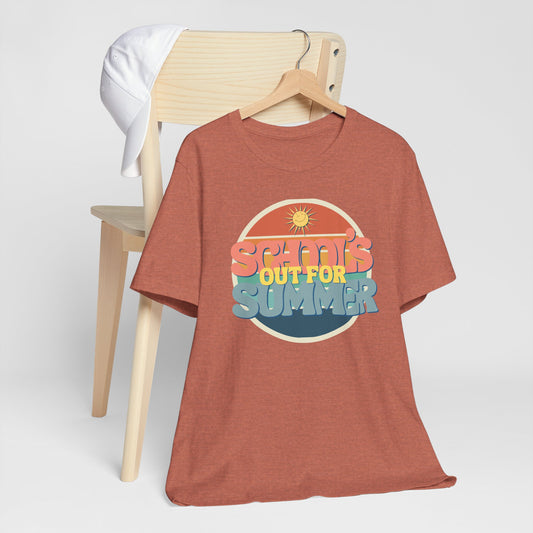 Schools Out Tee Summer Vibes Unisex Tee - 'School's Out for Summer' Graphic T-Shirt, Casual Summer Outfit, Fun Gift for Kids, Beachwear, Vacation Top