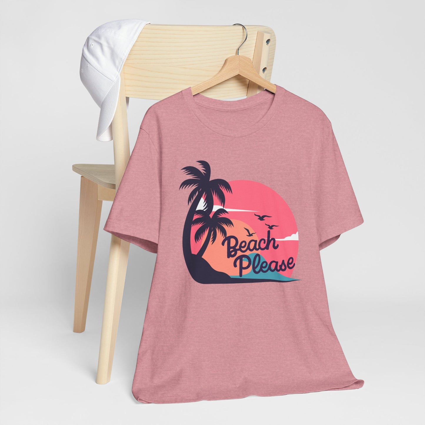 Beach Please Tee - Fun Unisex Jersey T-Shirt for Summer, Beach Lovers, Vacation Wear, Travel Gift, Relaxation Apparel