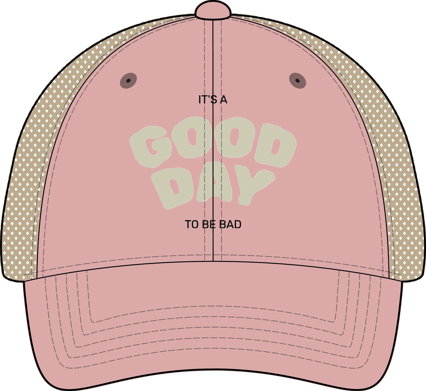 It's a Good Day to be Bad Cap - Women's Washed Mesh-Back Cap
