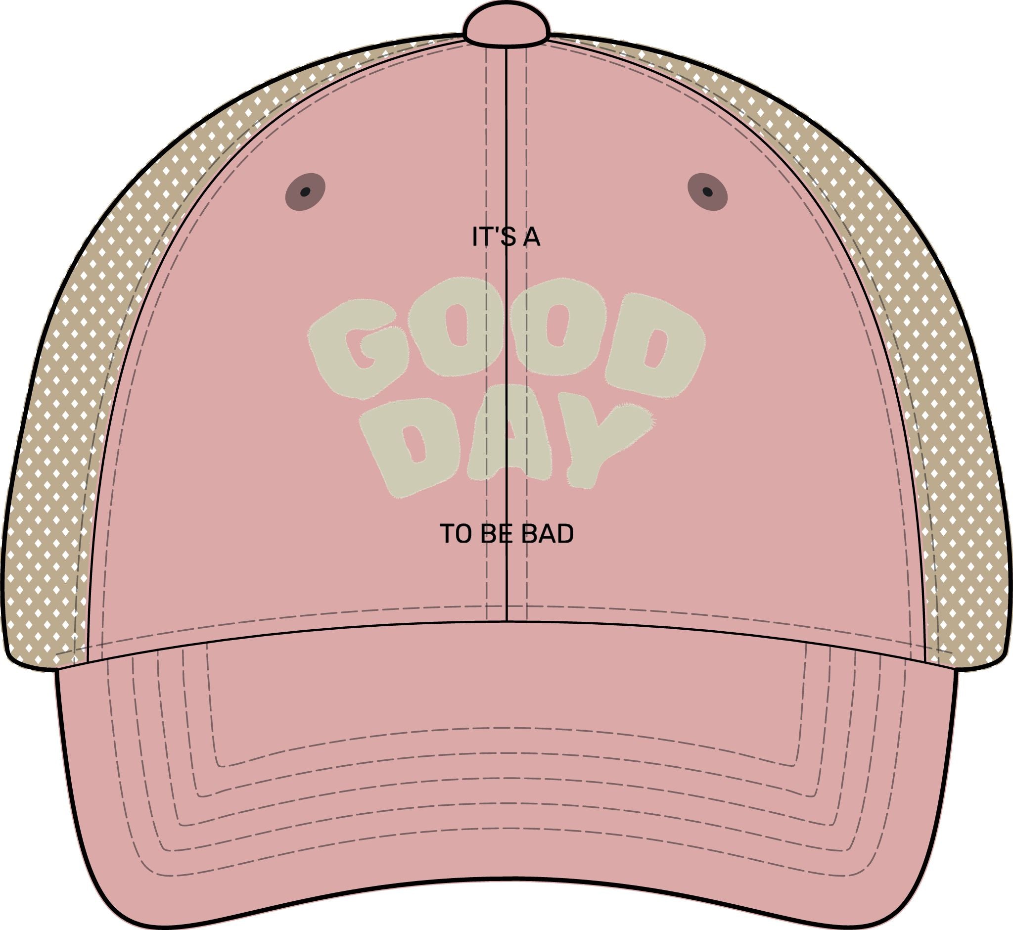 It's a Good Day to be Bad Cap - Women's Washed Mesh-Back Cap