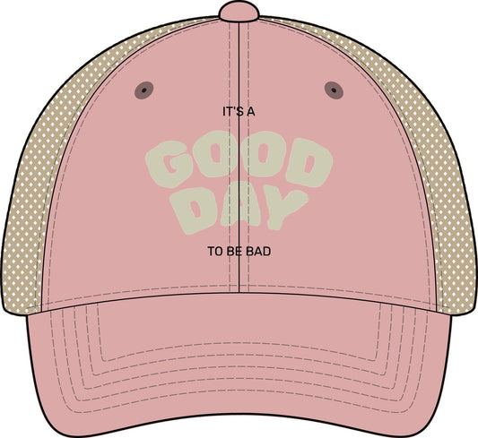 It's a Good Day to be Bad Cap - Women's Washed Mesh-Back Cap