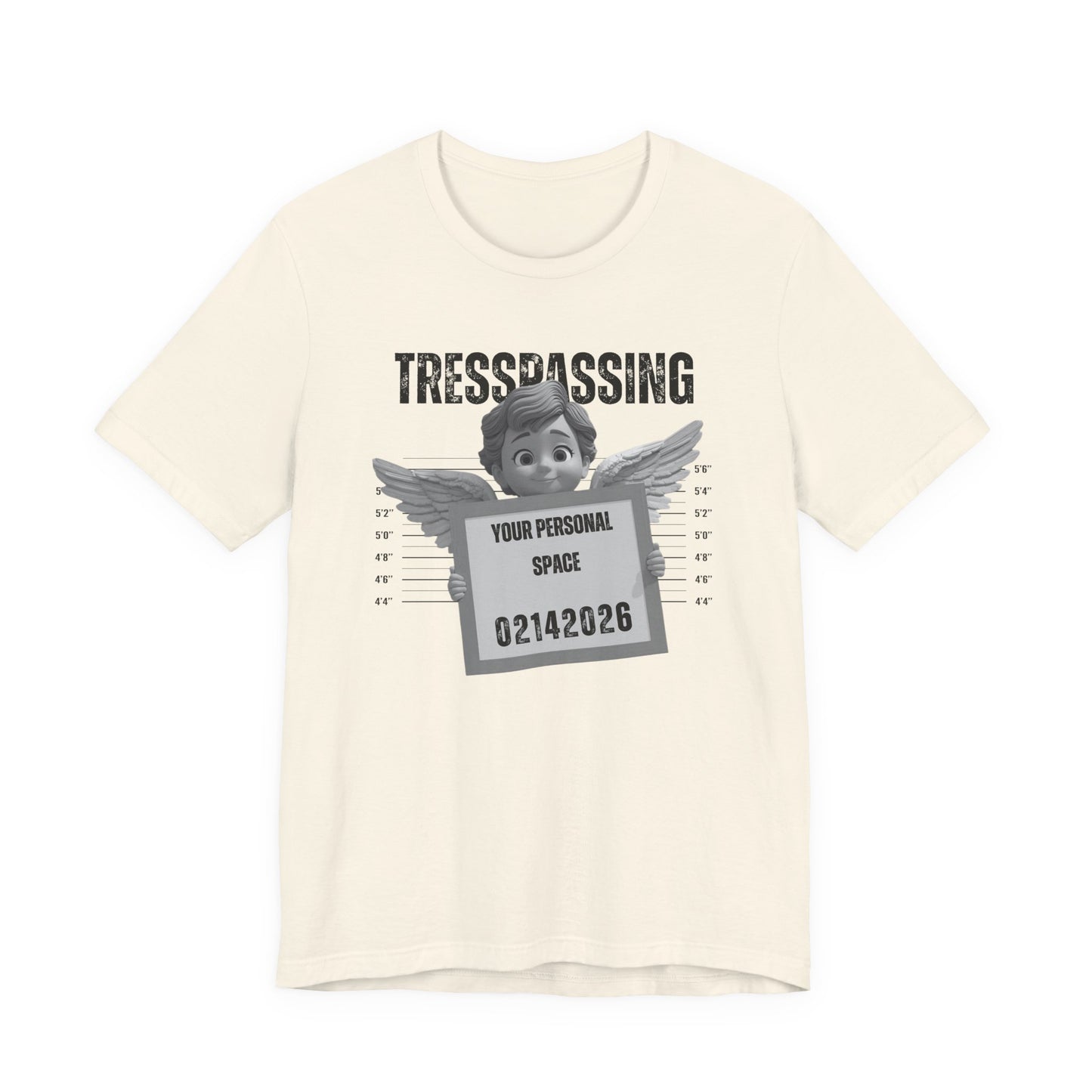 TRESPASSING:  (Mugshot Angel Design) - Valentine's Tee