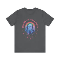 Bootiful in Every Color - Vibrant Rainbow Ghost Tee - Fun Casual T-shirt, Ghost Lovers Apparel, LGBTQ+ Pride Shirt, Halloween Costume Top, Colorful Graphic Tee