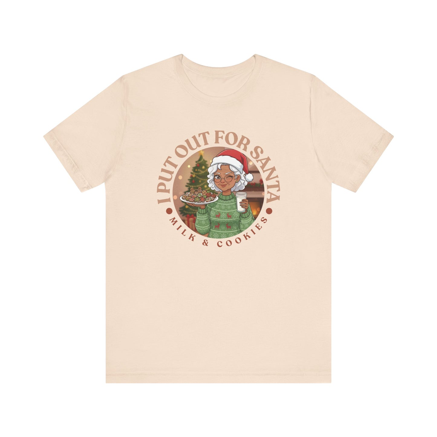 Christmas Humor Tee - 'I Put Out for Santa' Short Sleeve Unisex Shirt V4