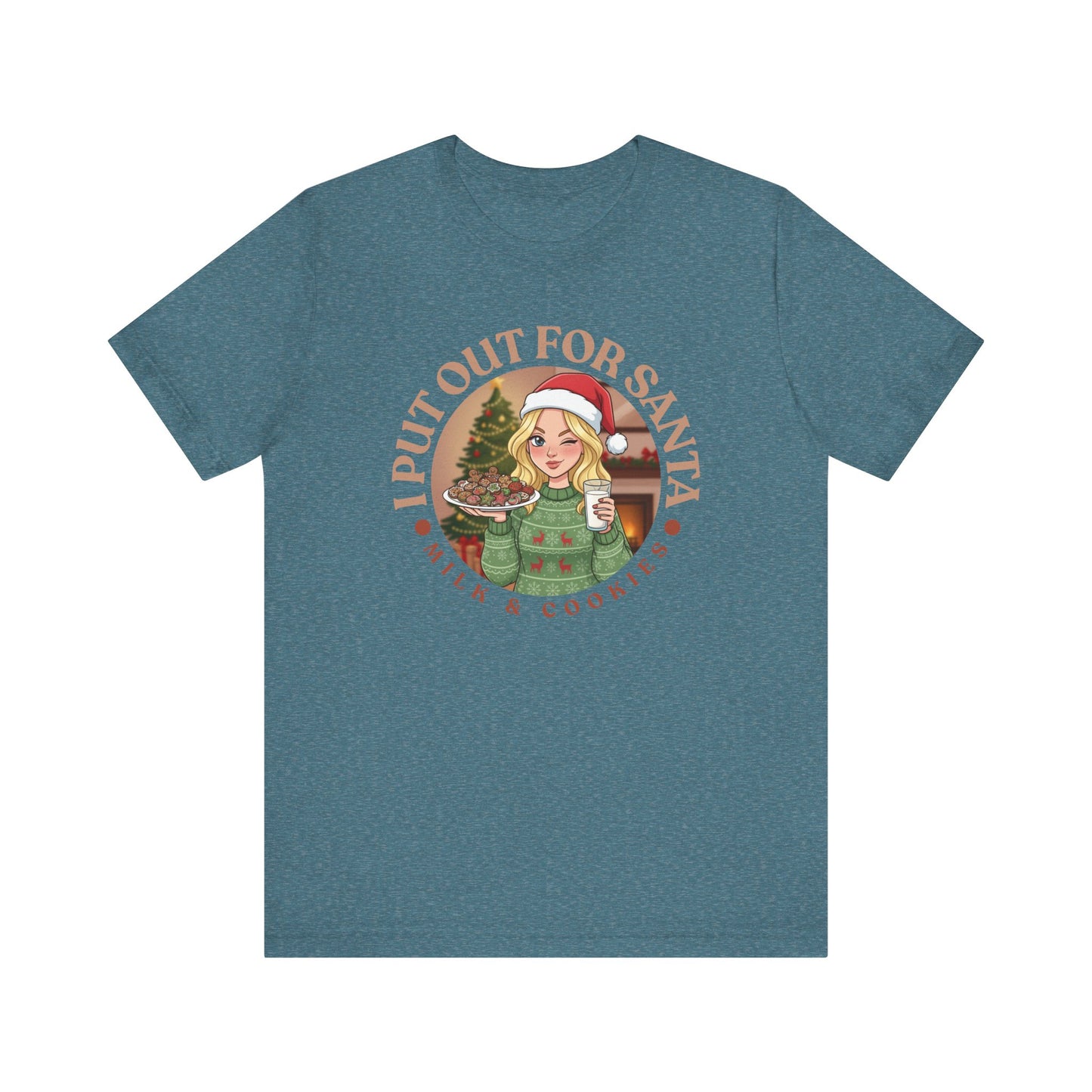 Festive Holiday Tee - "I Put Out for Santa" Christmas Shirt V2