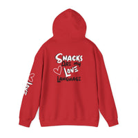 Snacks Are My Love Language Hoodie — Cute Valentine’s Graphic Pullover