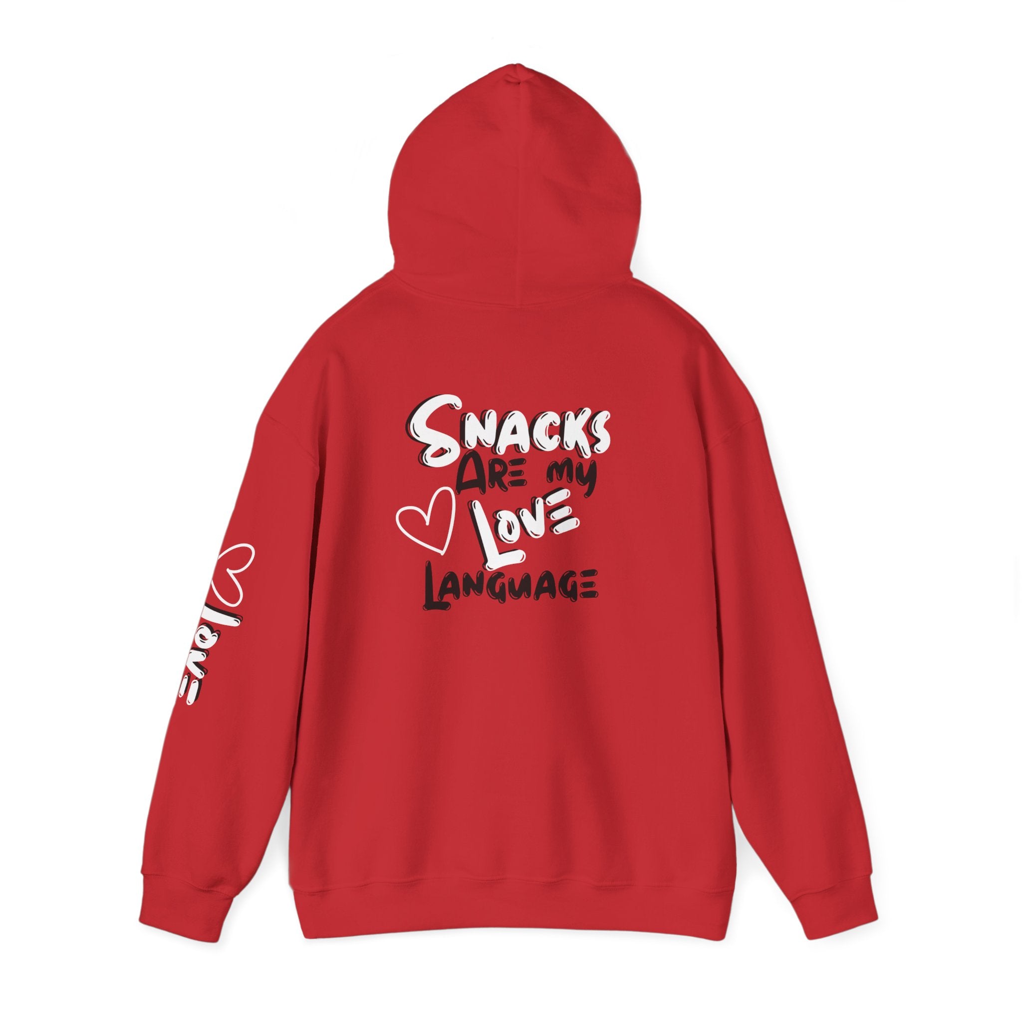Snacks Are My Love Language Hoodie — Cute Valentine’s Graphic Pullover