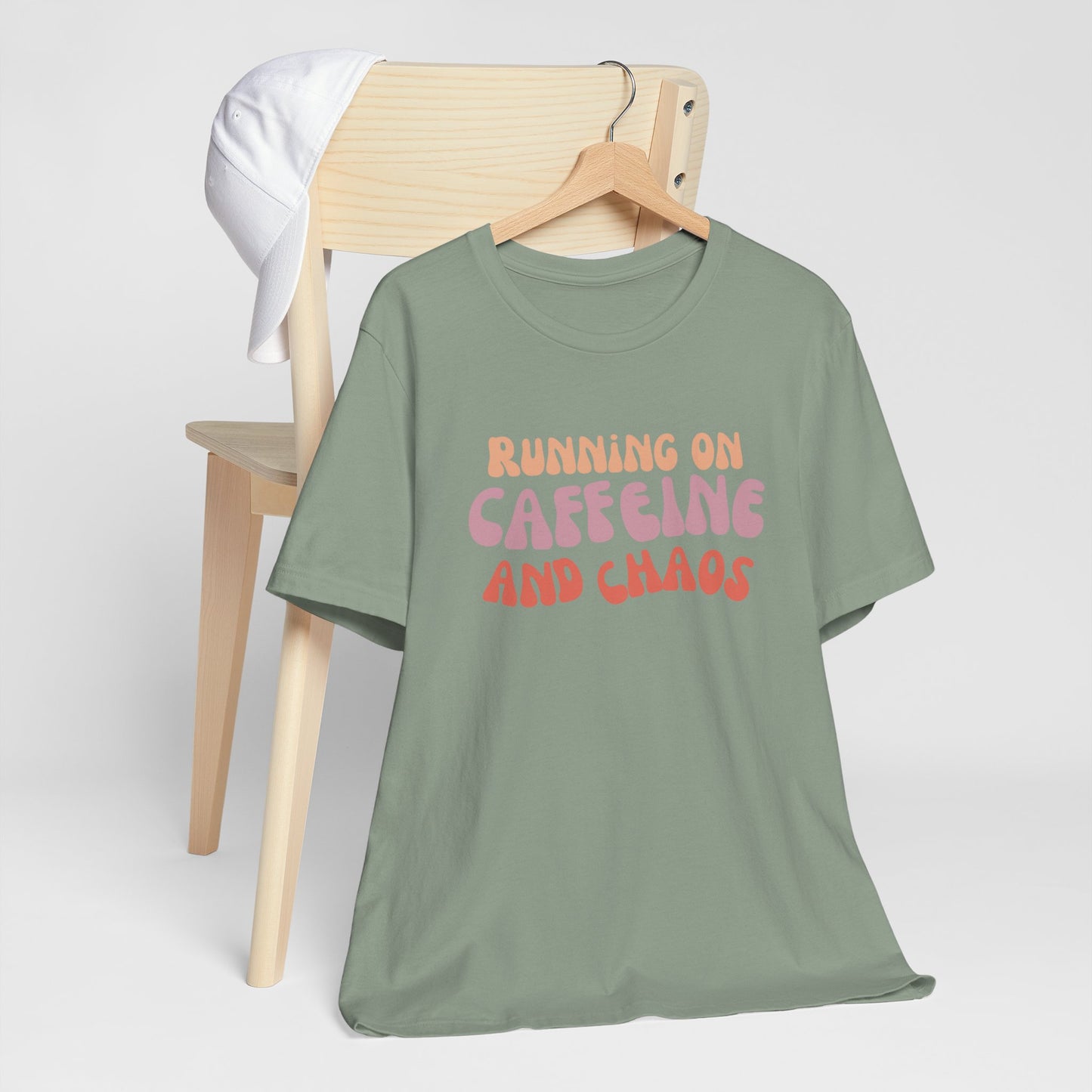 Funny Coffee Lovers Tee, Caffeine Chaos Shirt, Gift for Coffee Addict, Unisex Graphic Tee, Casual Wear, Birthday Present