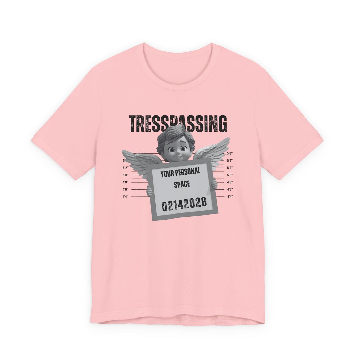 TRESPASSING:  (Mugshot Angel Design) - Valentine's Tee