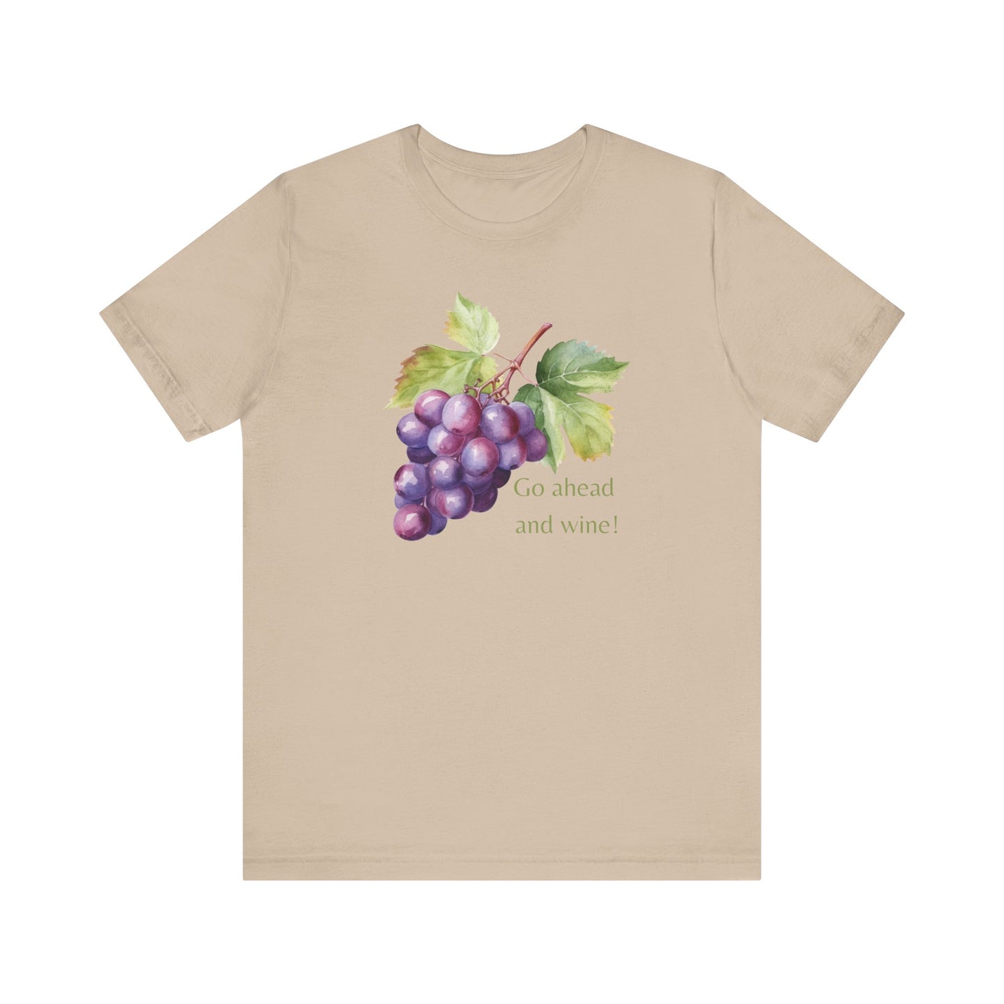 Wine Enthusiast Short Sleeve Tee - "Go Ahead and Wine!" - Casual Wear, Gift for Wine Lovers, Summer Outing Tee, Funny Wine Shirt, [...]