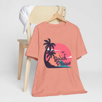 Beach Please Tee - Fun Unisex Jersey T-Shirt for Summer, Beach Lovers, Vacation Wear, Travel Gift, Relaxation Apparel