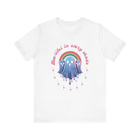 Bootiful in Every Color - Vibrant Rainbow Ghost Tee - Fun Casual T-shirt, Ghost Lovers Apparel, LGBTQ+ Pride Shirt, Halloween Costume Top, Colorful Graphic Tee