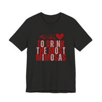 Most Likely to Drink the Most Mimosas Tee — Galentine's Brunch Shirt