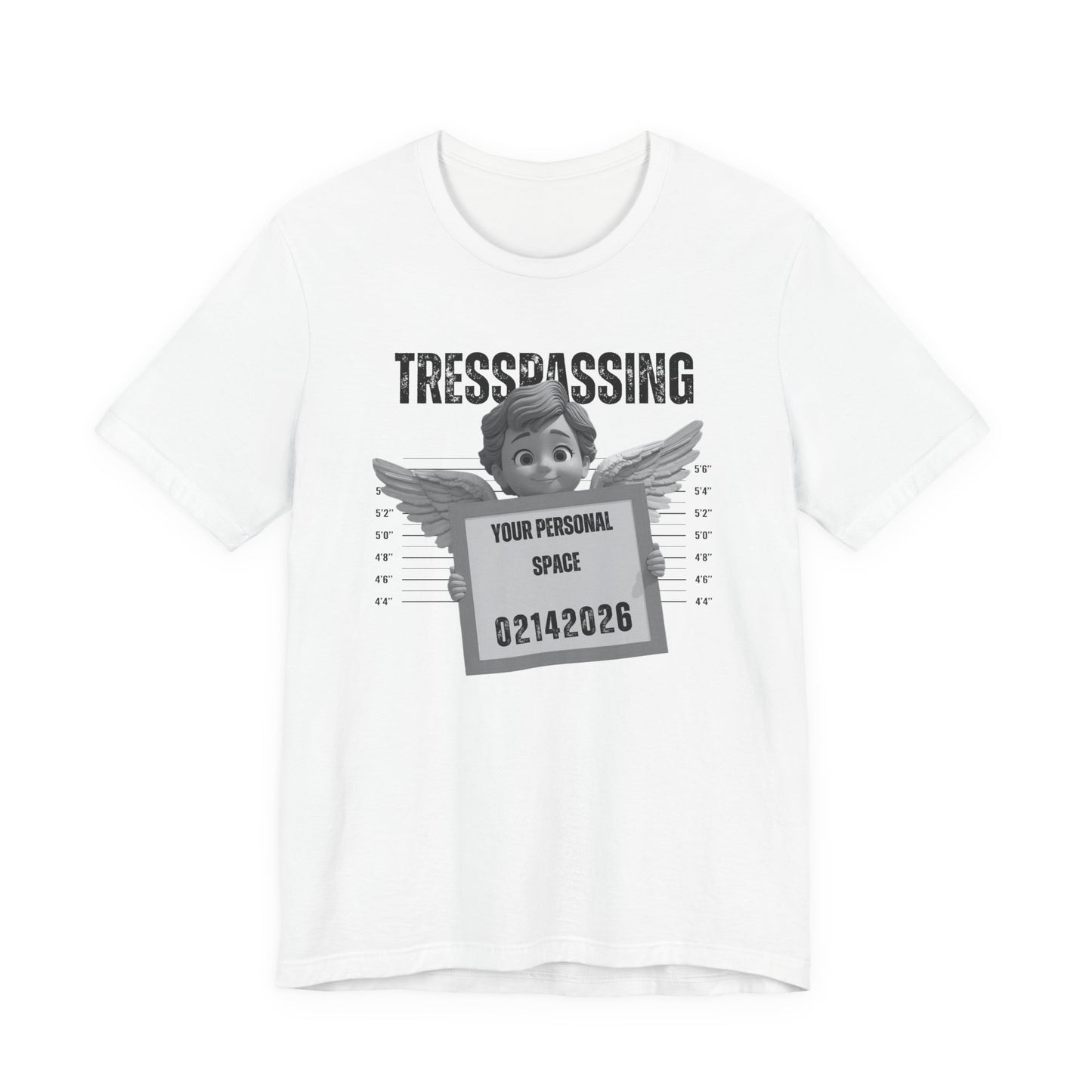 TRESPASSING:  (Mugshot Angel Design) - Valentine's Tee