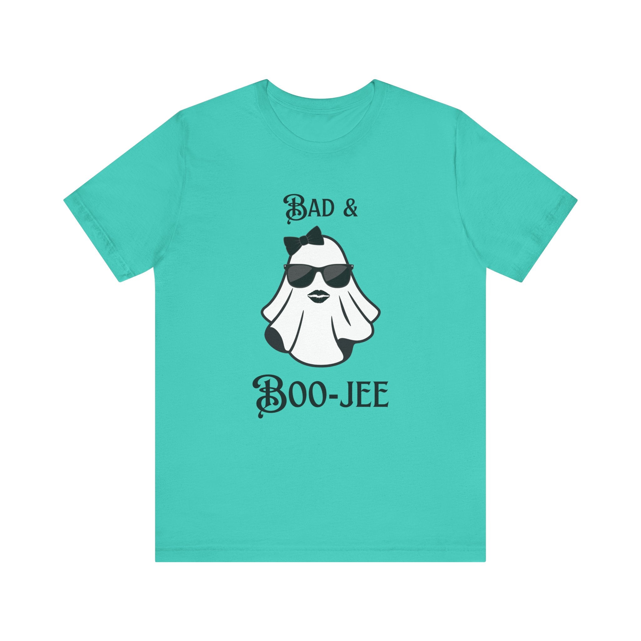 Bad & Boo-Jee Funny Unisex T-Shirt, Cool Graphic Tee, Gift for Dog Lovers, Halloween lovers, Casual Wear for Halloween