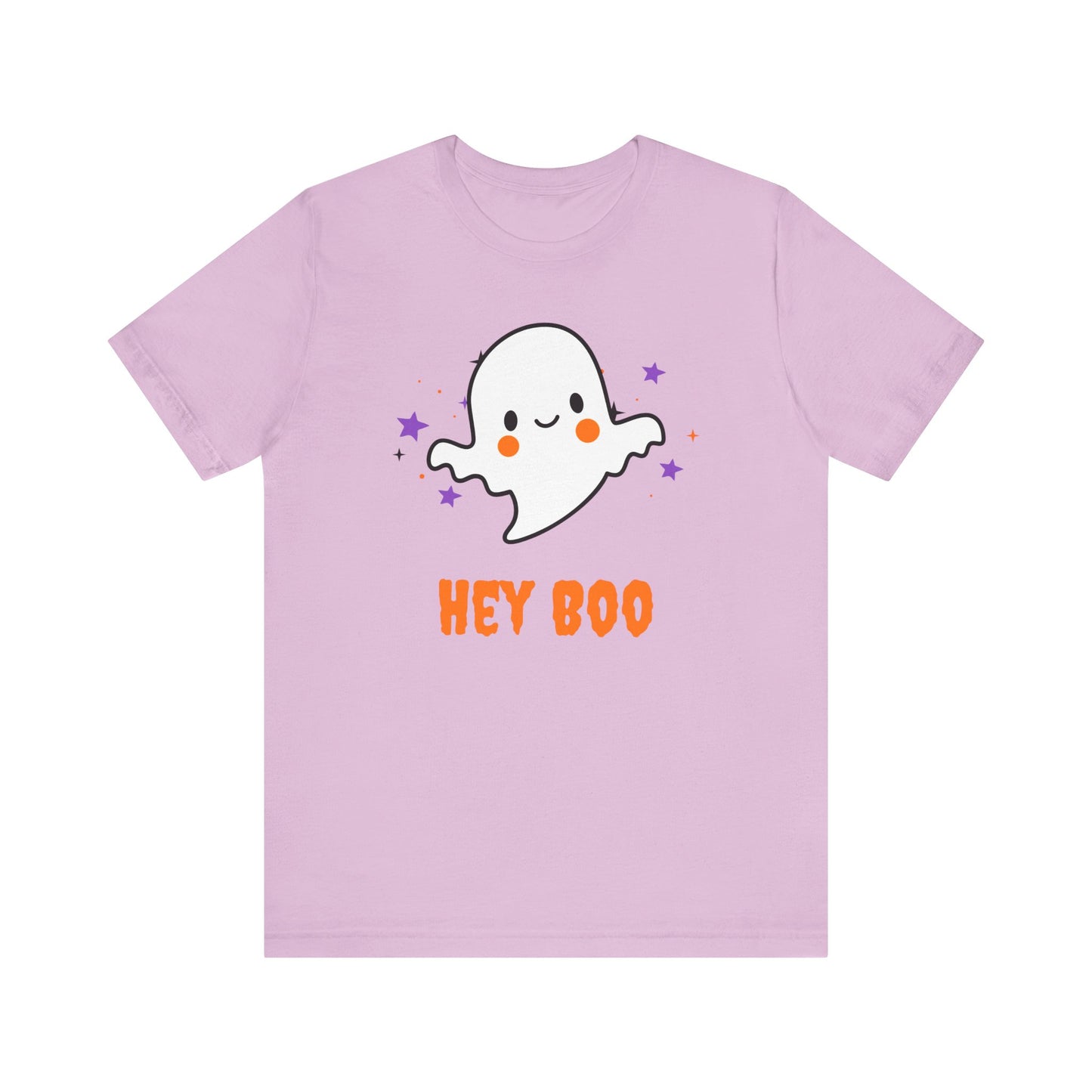 Hey Boo Ghost Unisex Tee - Spooky Halloween Shirt, Cute Ghost Tee, Fall Fashion, Halloween Costume, Party Wear