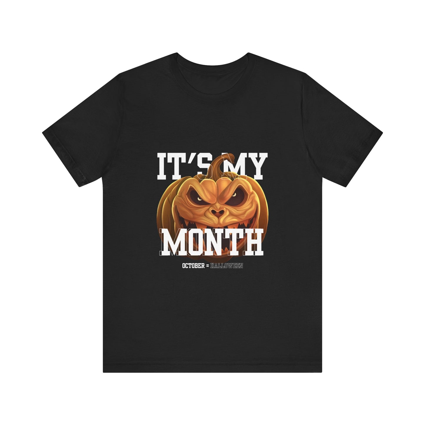 Scary Halloween Pumpkin T-Shirt - Scary October Tee, Spooky Season Apparel, Fall Fashion, Unisex Short Sleeve, Halloween Costume
