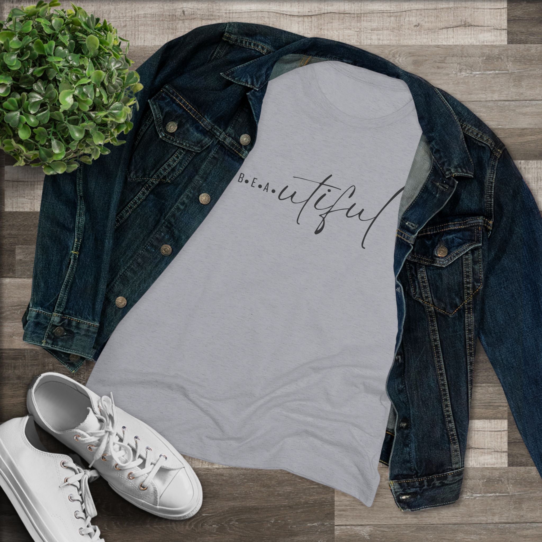 B.e.a.utiful Women's Triblend Tee, Inspirational Shirt, Gift for Her, Casual Fashion Tee, Motivational T-Shirt