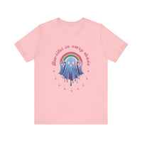 Bootiful in Every Color - Vibrant Rainbow Ghost Tee - Fun Casual T-shirt, Ghost Lovers Apparel, LGBTQ+ Pride Shirt, Halloween Costume Top, Colorful Graphic Tee