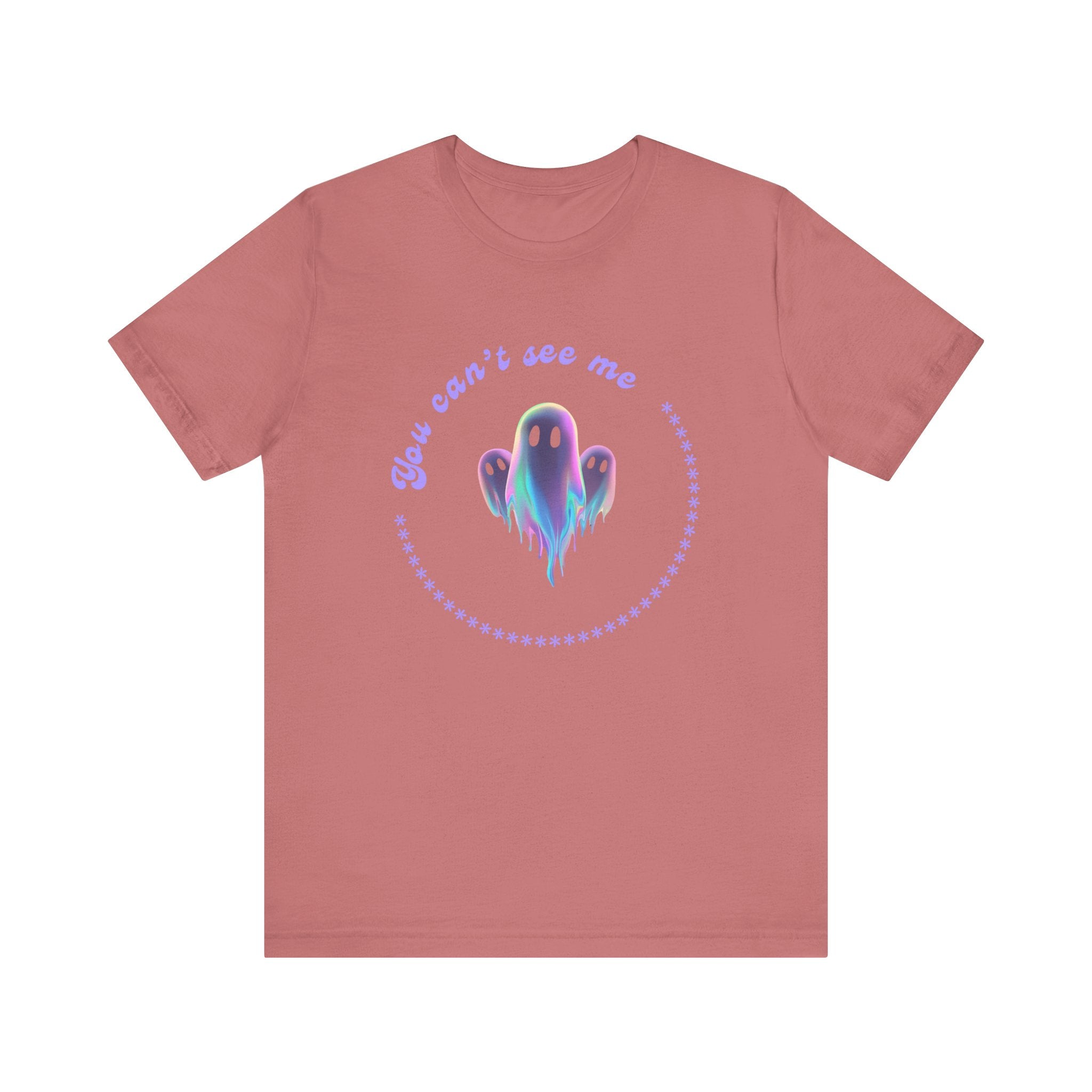 Ghost-Themed Tee - "You Can't See Me" - Fun Halloween Shirt, Casual Wear, Gift for Ghost Lovers, Everyday Comfort