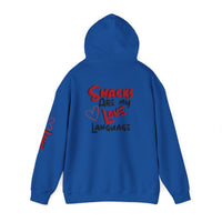 Snacks Are My Love Language Hoodie — Cute Valentine’s Graphic Pullover