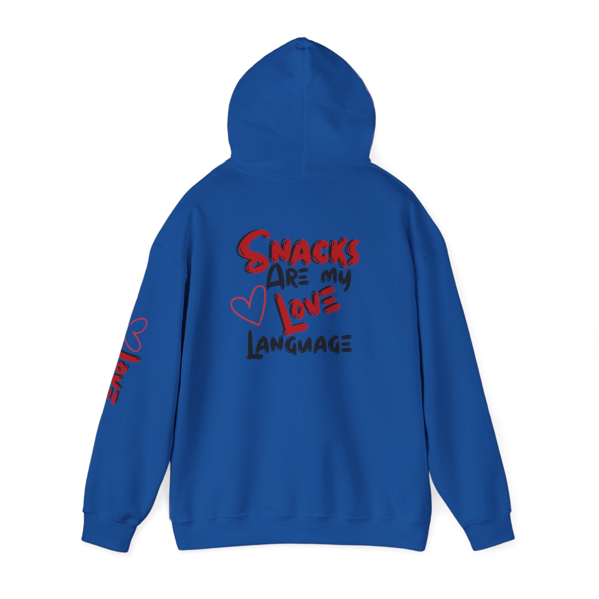 Snacks Are My Love Language Hoodie — Cute Valentine’s Graphic Pullover