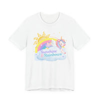 Sunshine & Rainbows Unicorn - Perfectly Sarcastic Tee that Reflects Your Current Attitude