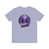 Cheers Witches Short Sleeve Tee - Spooky Vibes, Halloween Shirt, Unisex Graphic Tee, Witchy Apparel, Gift for Witches, Casual Witchwear