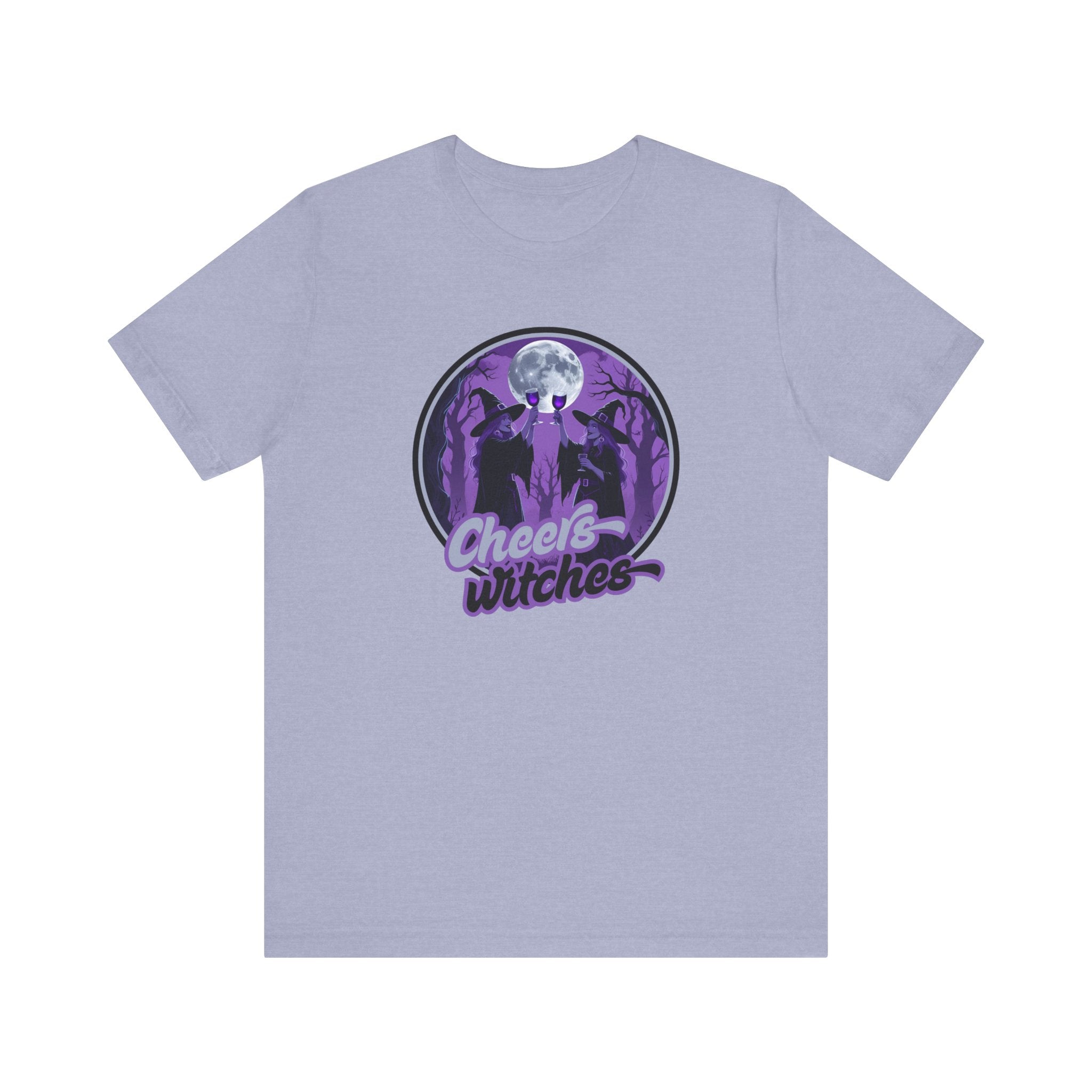 Cheers Witches Short Sleeve Tee - Spooky Vibes, Halloween Shirt, Unisex Graphic Tee, Witchy Apparel, Gift for Witches, Casual Witchwear