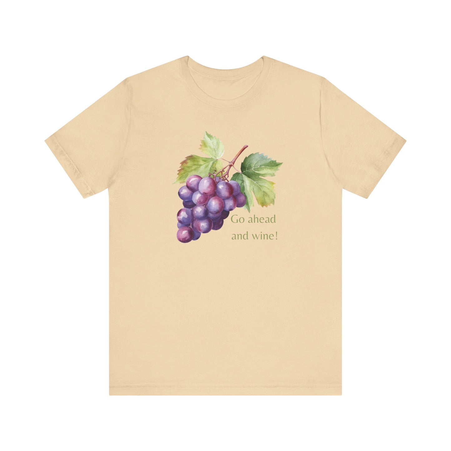 Wine Enthusiast Short Sleeve Tee - "Go Ahead and Wine!" - Casual Wear, Gift for Wine Lovers, Summer Outing Tee, Funny Wine Shirt, [...]