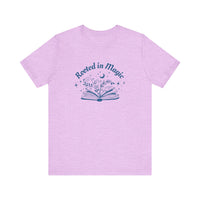 Rooted in Magic Short Sleeve Tee, Ideal for Book Lovers, Spell Binders, and Magic Minds Alike