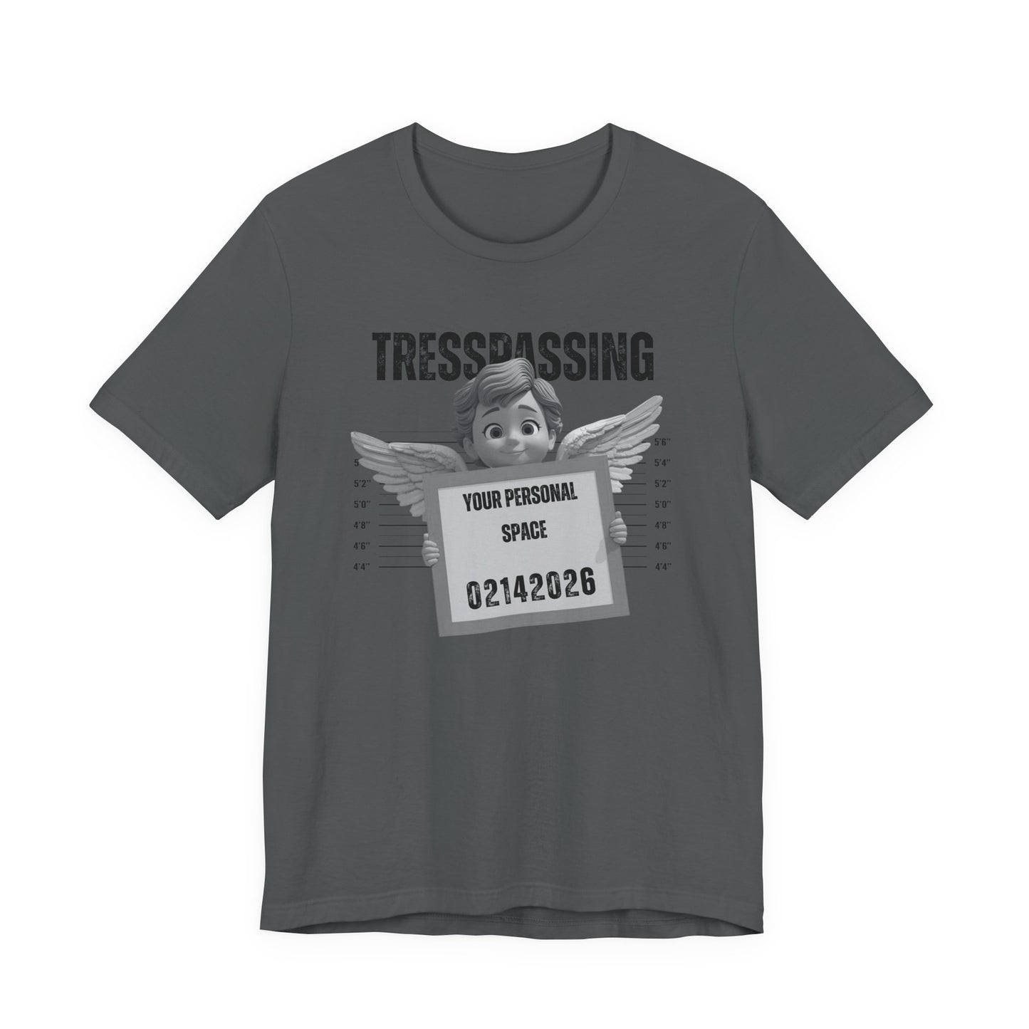 TRESPASSING:  (Mugshot Angel Design) - Valentine's Tee