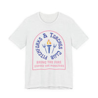 Torch Club T‑Shirt — "Pitchforks & Torches Club: Bring the Fire, Expose the Monsters"
