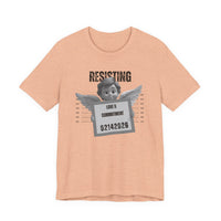 Resisting Love & Commitment Mugshot Tee — Funny Anti-Romance Graphic T-Shirt for Valentines