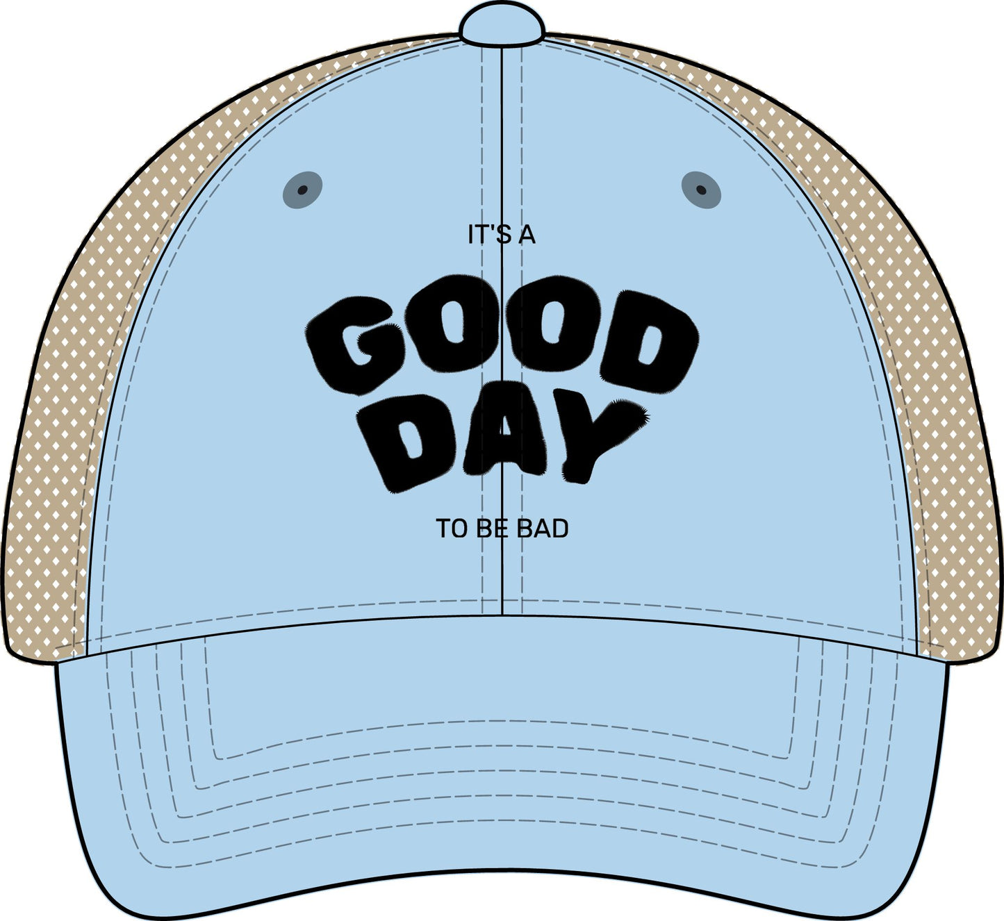 It's a Good Day to be Bad Cap - Women's Washed Mesh-Back Cap