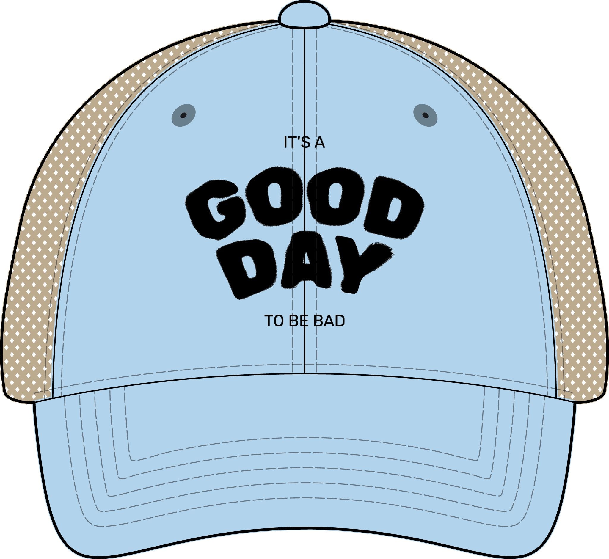 It's a Good Day to be Bad Cap - Women's Washed Mesh-Back Cap